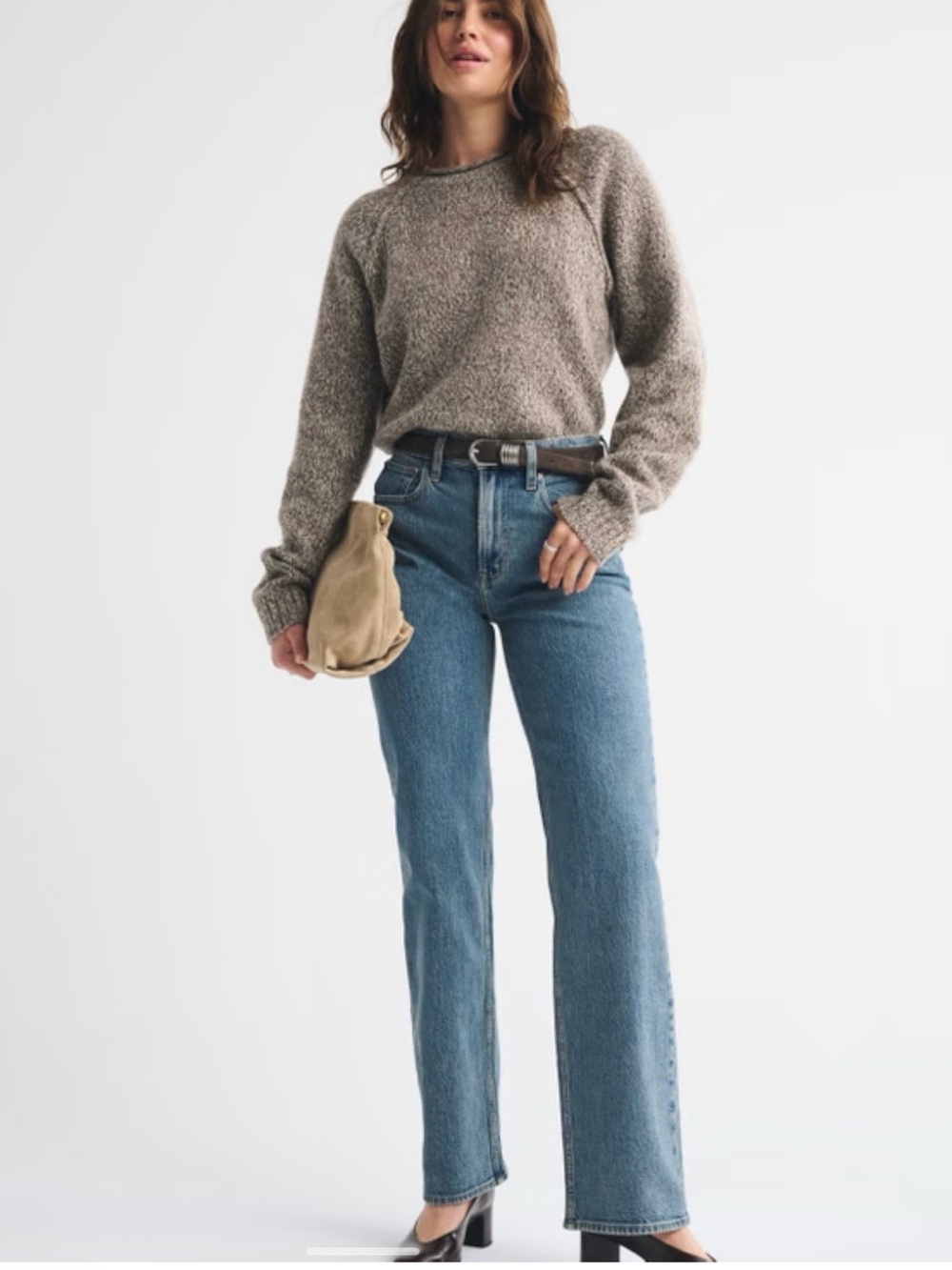 Abercrombie & Fitch Light Blue High-Rise Relaxed Jeans